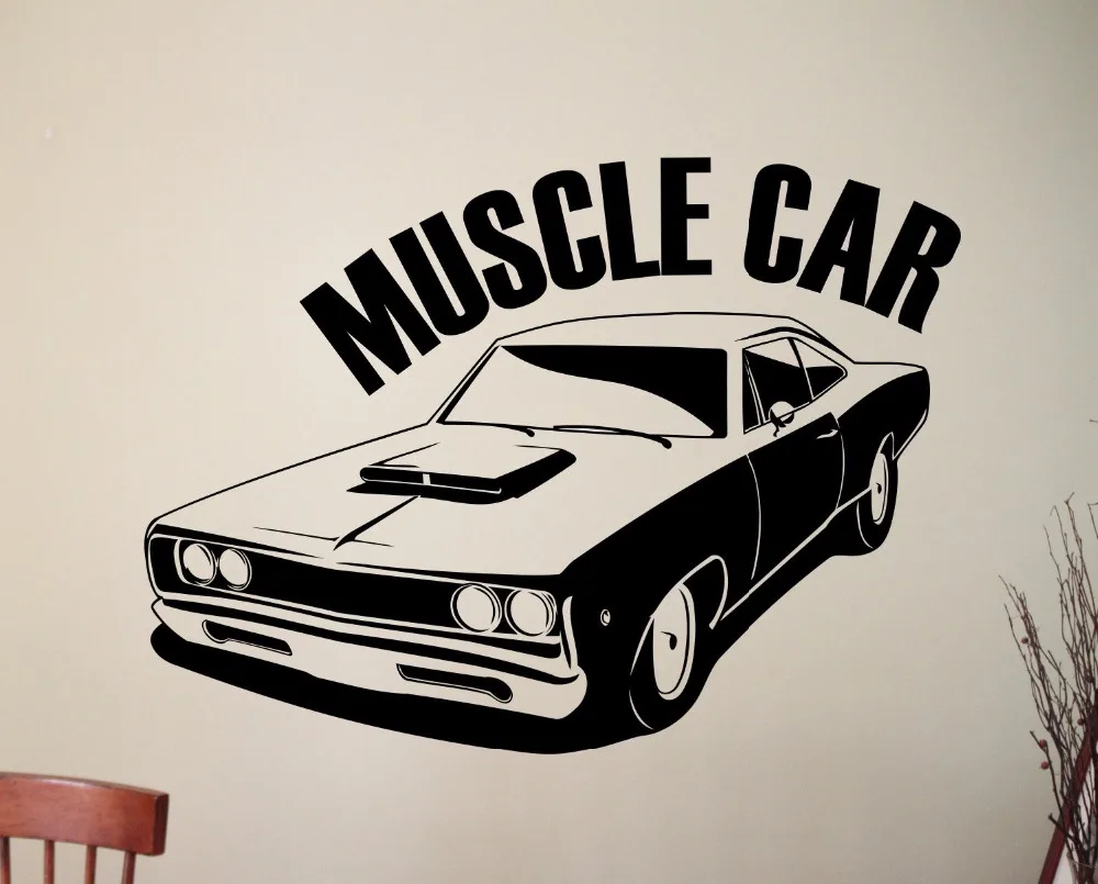 Classic Muscle Car Wall Sticker Removable Vinyl Wall Decal Wall Art