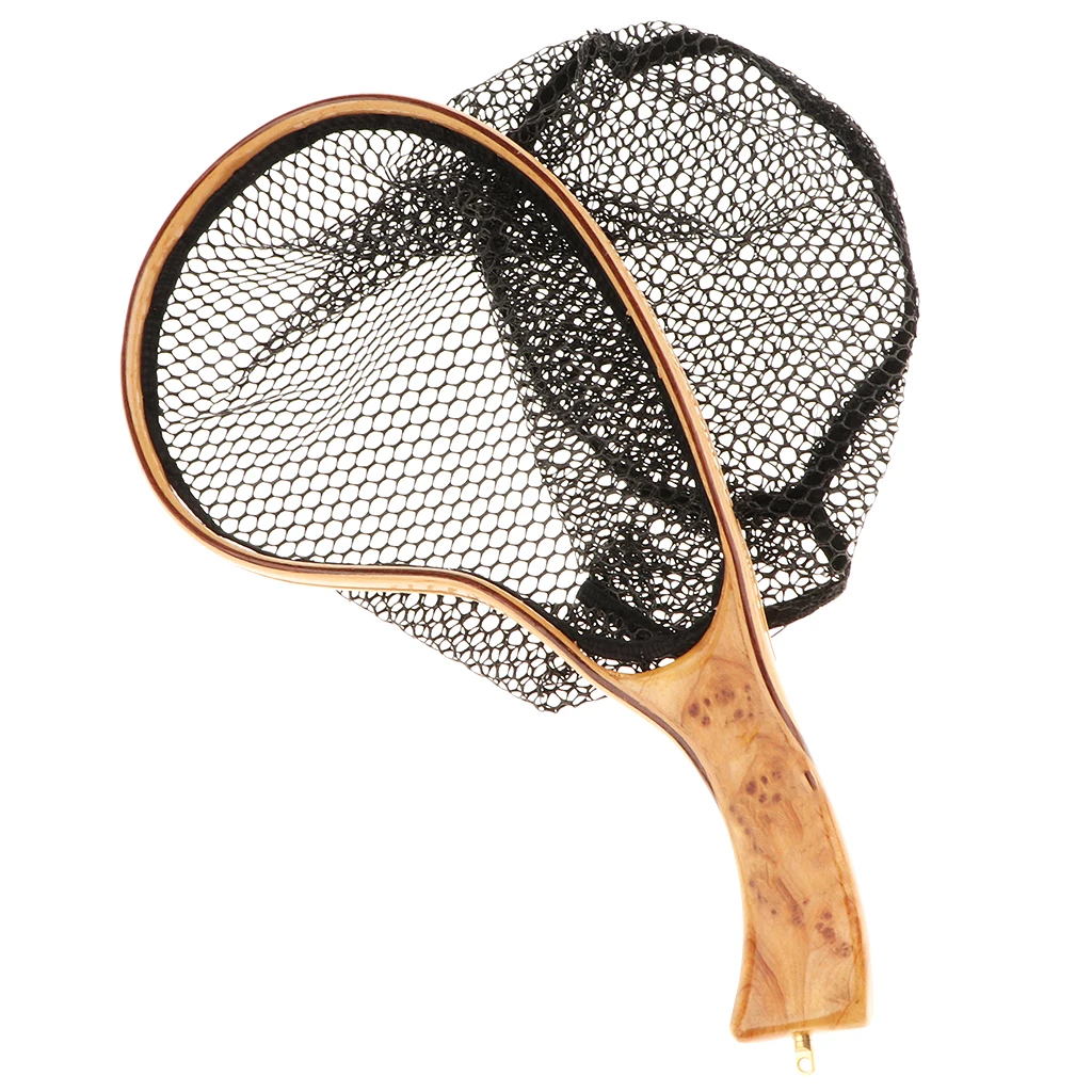 Rede de Pesca com Mosca Rede de Pouso Net com Alça de Pesca Malha Truta Captura Ferramentas Liberação Dobrável Enfrentar 35*20cm 11 Esporte e Lazer