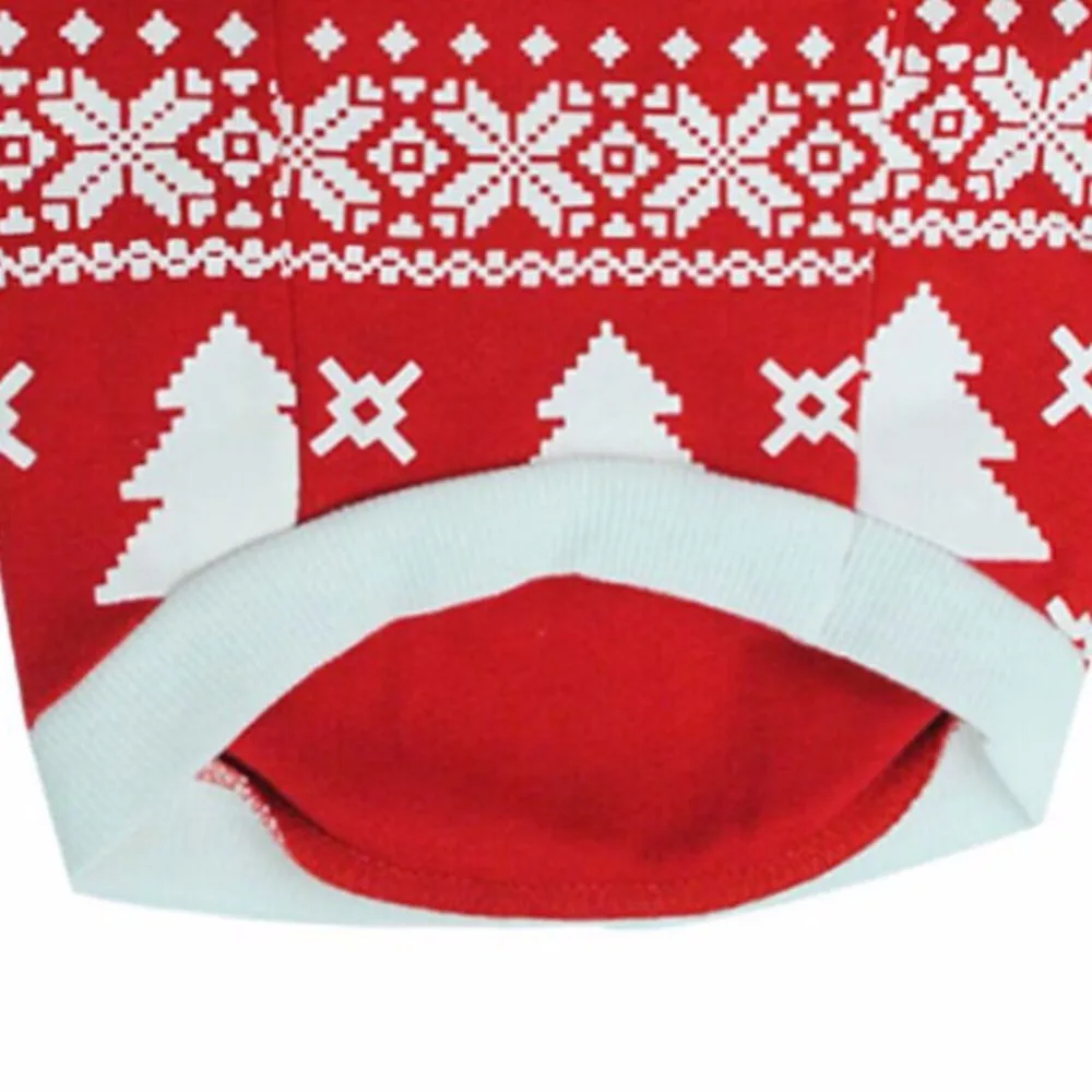 Осенне-зимняя одежда для собак, Рождественская Одежда для животных с принтом снежного оленя, Красная рождественская елка, теплая синяя рубашка для маленьких собак XS, s, m, l