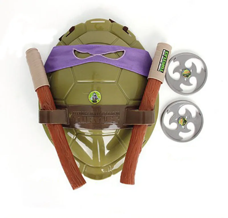 Новые черепахи игрушка в доспехах оружие черепахи оболочки дети подарки на день рождения прекрасные вечерние маски косплей маска подарки для детей - Цвет: Фиолетовый