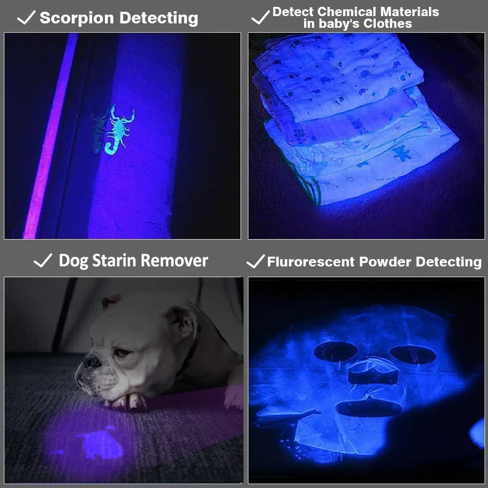 УФ-Фонарик 395nm УФ-фонарь linterna 12 led детектор моча животных и пятен для собак