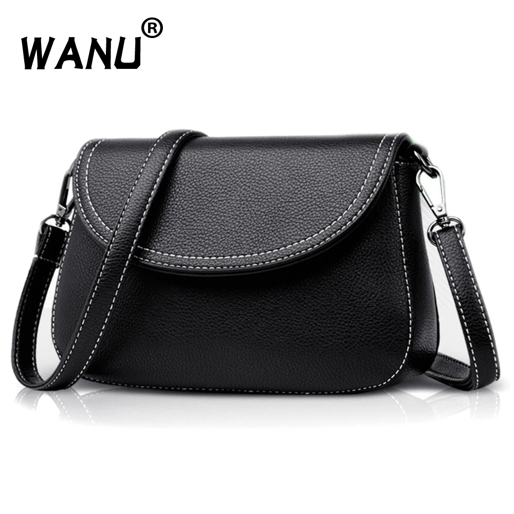 

WANU 2019 New Fashion Leather Women Crossbody Bags High Quality luxury Flap bags for women girl female shoulder messenger bag