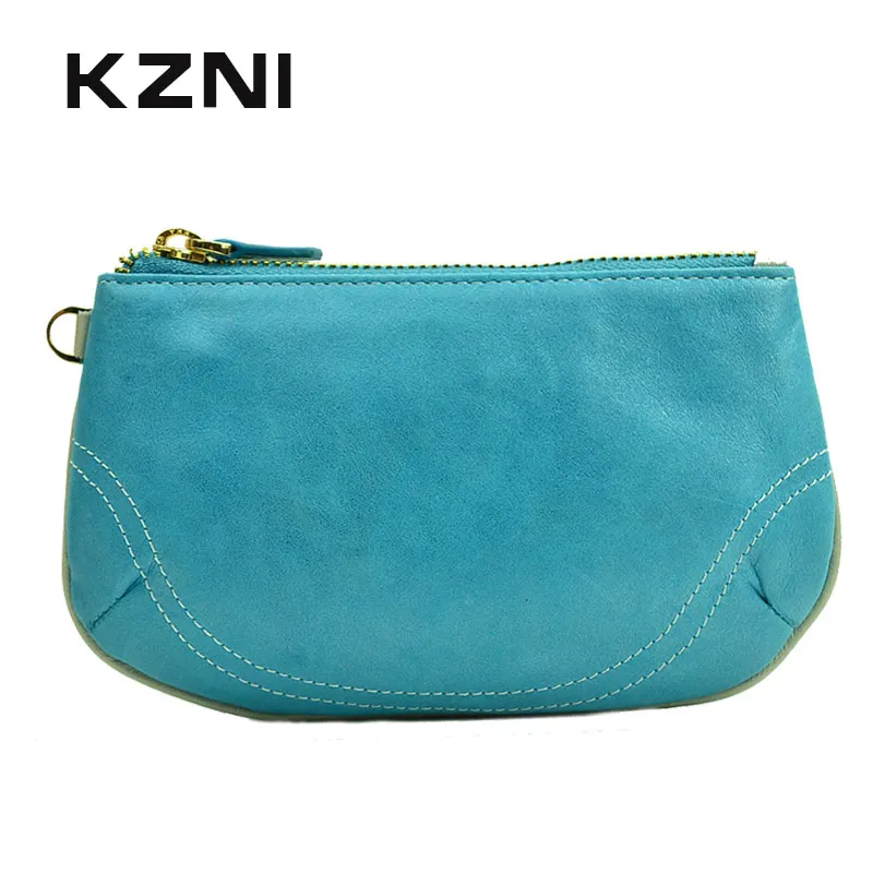 KZNI Genuine Leather Clutch Women Coin font b Purses b font Holders font b Children b