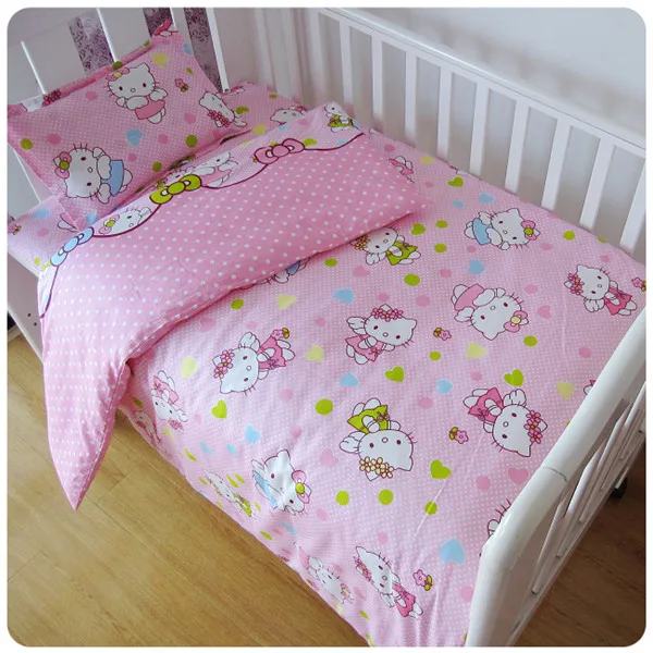 Промо-акция! Комплект постельного белья для детской кроватки с рисунком из 3 предметов, набор постельных принадлежностей для младенцев(пододеяльник+ простыня+ наволочка - Цвет: Многоцветный