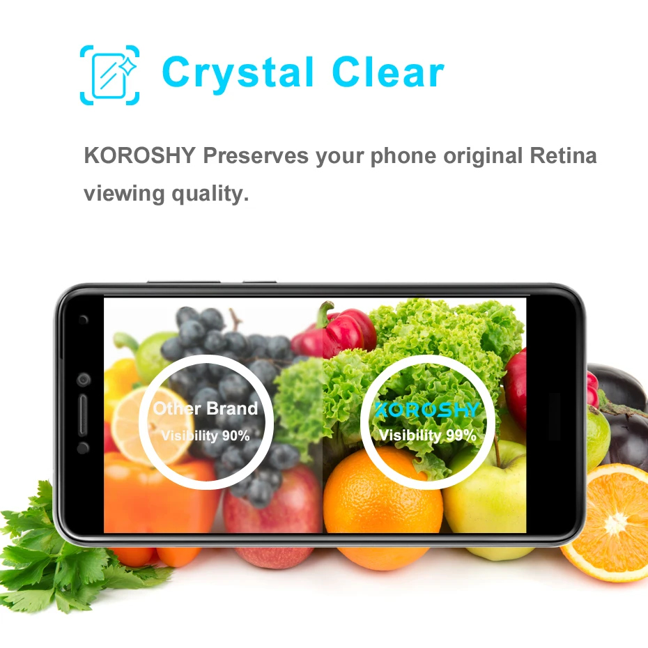 KOROSHY Full Cover Tempered Glass for Huawei P8 Lite 2017 P8Lite P 8 Lite 2017 Screen Protector 9H Scratch Proof Glass Film (3)