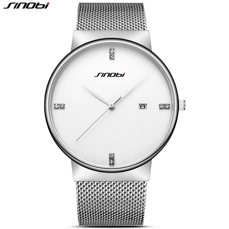 

Top Brand SINOBI Women Watches Ultra Thin Stainless Steel Band Analog Display Quartz Watch Luxury Wristwatches Relogio Feminino
