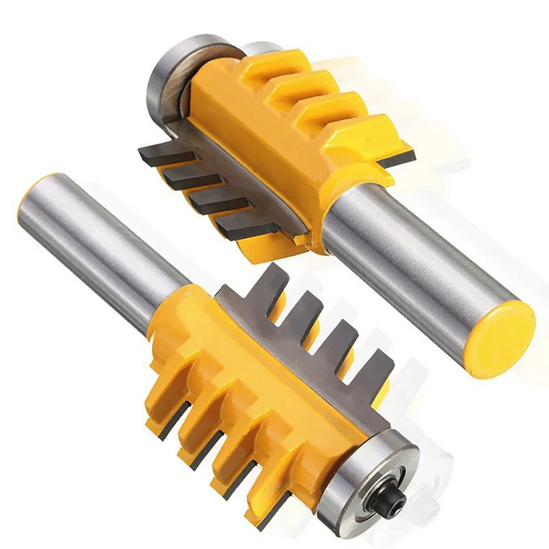 

Urijk 1/2", 1/4" Shank Rail Reversible Finger Joint Glue Router Bit Cone Tenon Woodwork Cutter Power Tools Wood Router Cutter