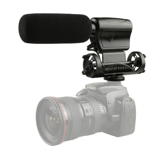 

Pro DV stereo microphone mic for Canon Nikon DSLR D3100 D7000 600D w/ shock mount free shipping