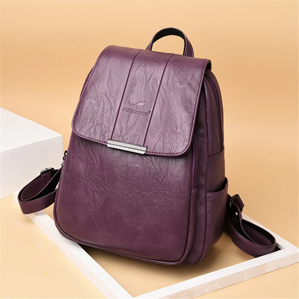 Sac A Dos Femme Hot Women Backpack Female High Quality Leather Bagpack For Women Fashion School Bags Backpacks Bolsa Feminina