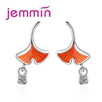 

Top Sale Women Fallen Leaves Earrings For Wife/Daughter Best Anniversary Gifts 925 Sterling Silver Ginkgo Biloba Earrings