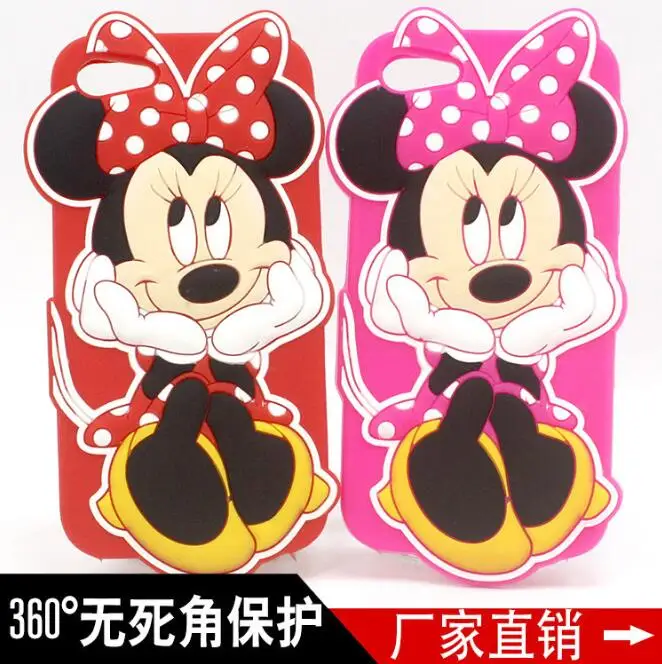 3d мультфильм силиконовые case для iphone 7 iphone7 6 6s плюс 5S 4 4S телефон случаях минни