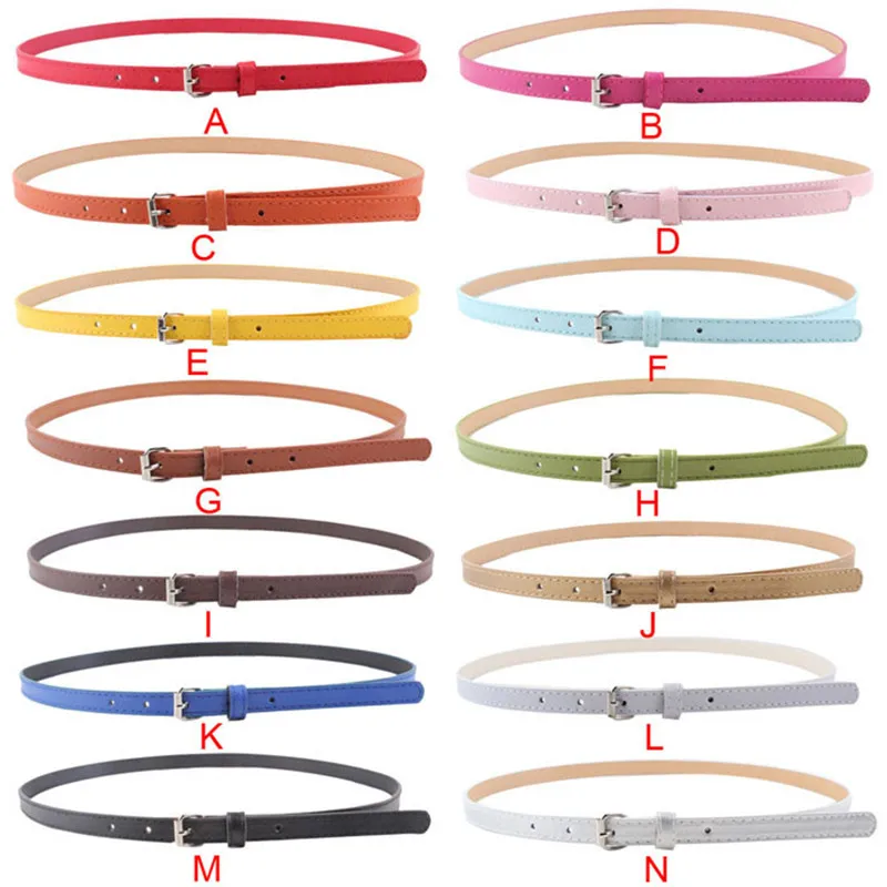 Woman Girl Candy Colours Strap Belt Waistband For Dress Shirt Leather Belt Waistband leather belts for women 40FE0204