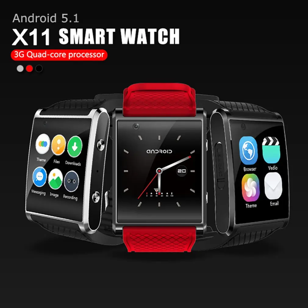 

X11 Smart Watch High Chip 4GB ROM 2.0M Camera Support 3G HD WIFI GPS Bluetooth Remind Card Movement Watch