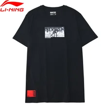 Li-Ning Мужская баскетбольная серия BAD FIVE, Джерси, хлопок, обычная посадка, подкладка, дышащие спортивные футболки, футболка AHSP029 MTS3043