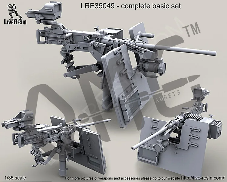 

Live Resin LRE-35049 1/35 M2 Browning .50 Caliber Machine Gun on MK93 Machine Gun Mount