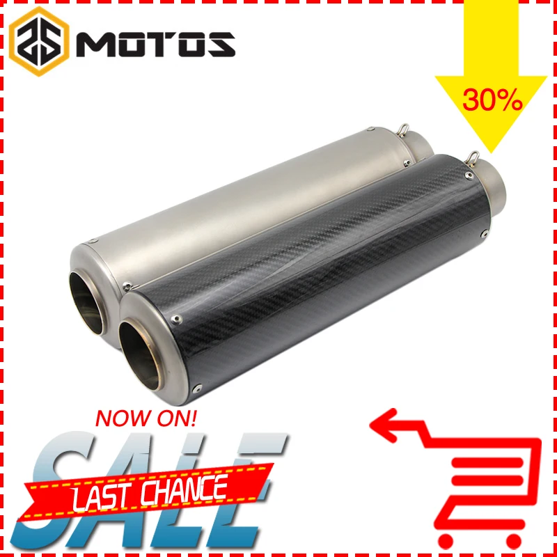 ZS MOTOS 420mm Universal font b Motorcycle b font font b Exhaust b font Muffler Modified