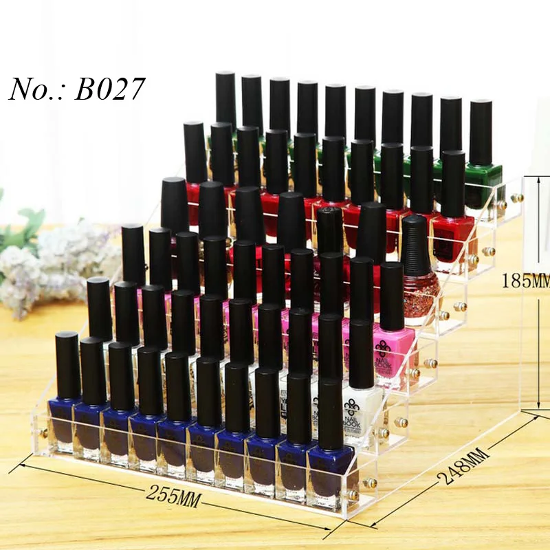 Buy New 6 Tiers Clear Acrylic Nail Polish Rack Organizer Household Makeup Tool
