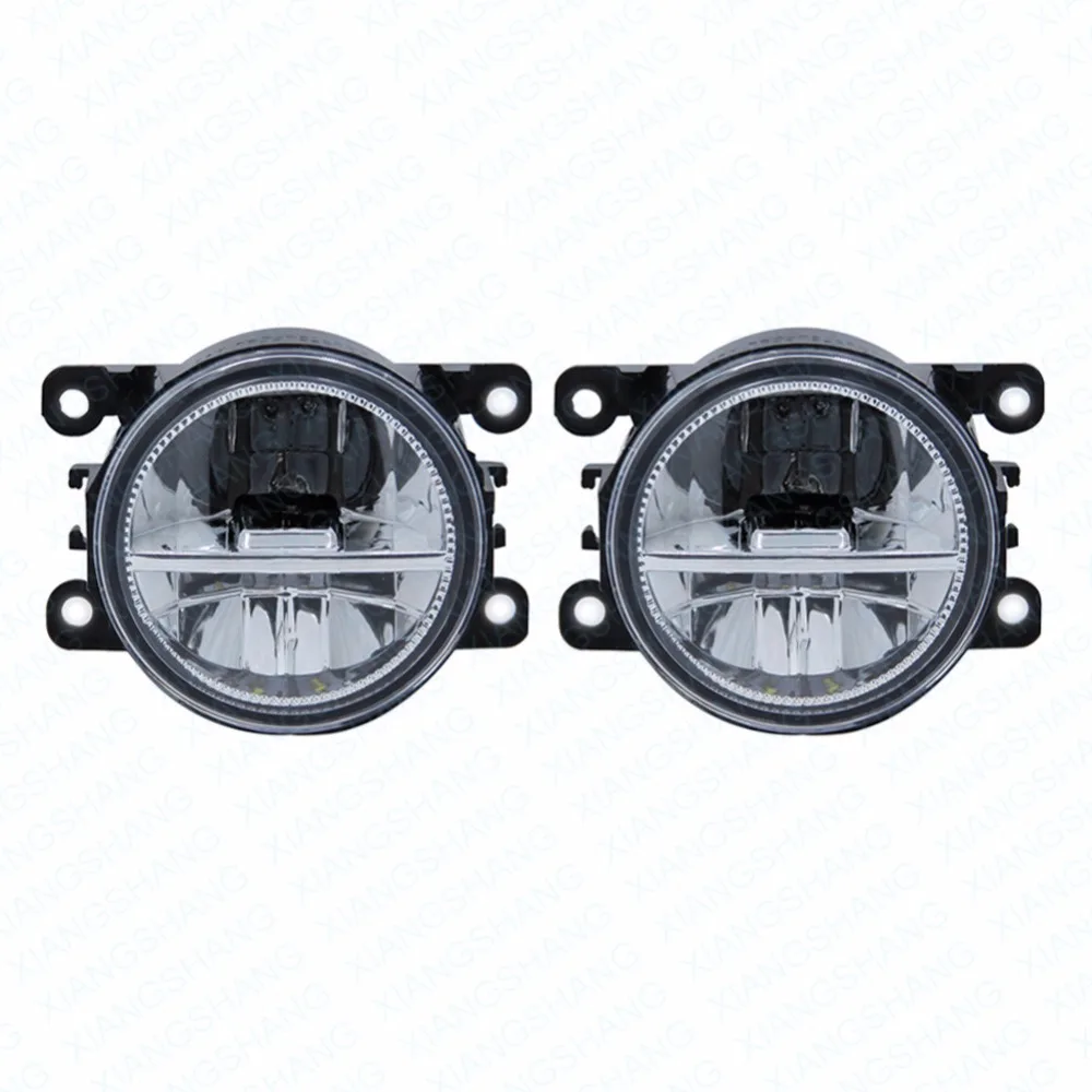 2pcs Car Styling Round Front Bumper LED Fog Lights DRL Daytime Running Driving fog font b