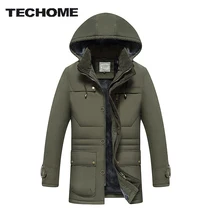 Зимняя куртка мужская плюс размер M-4XL длинное хлопковое пальто новинка теплая Толстая брендовая одежда плюс бархатный Свободный Повседневный деловой плащ