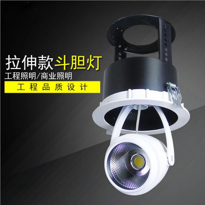 

Fanlive 10pc 15W 20W 30W LED Trunk Light Stretchable AC 110V 220V LED Gimbal Light COB Downlight Gimble Lamp Embedded Spot Light