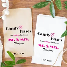 Пользовательские конфеты и поцелуи Свадебные Конфеты стол лечить подарок бар лепесток бросить мешки день рождения Свадебный душ Bakery Cookie Сувениры Сумки