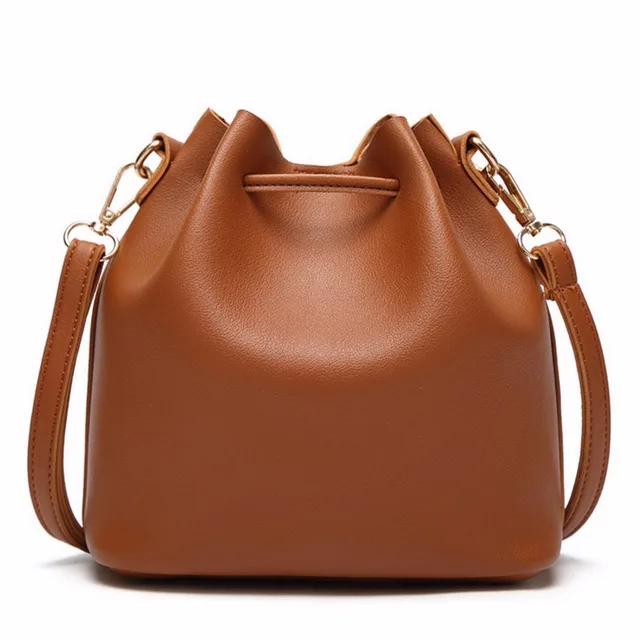 Vintage Fashion Small Women Leather Handbag | Tassel Drawstring Shoulder Bag