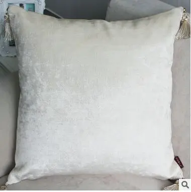 Роскошные подушка бежевый Европейский Чехлы серый декоративные подушки домашнего декора современный бархатная наволочка для дивана размером 45*45 см - Цвет: E