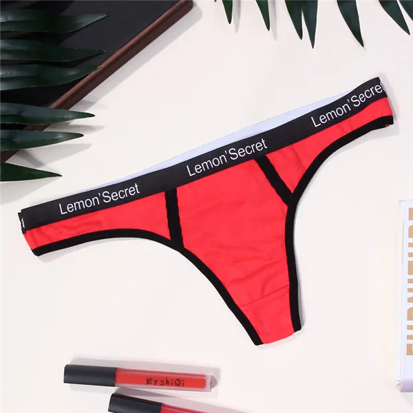 luckymily Plus Size Sexy Women's Underwear G-String Thongs Letter Womens Intimates Femme Seamless String Low Waist Women Panties luckymily Plus Size Sexy Women's Underwear G-String Thongs Letter Womens Intimates Femme Seamless String Low Waist Women Panties