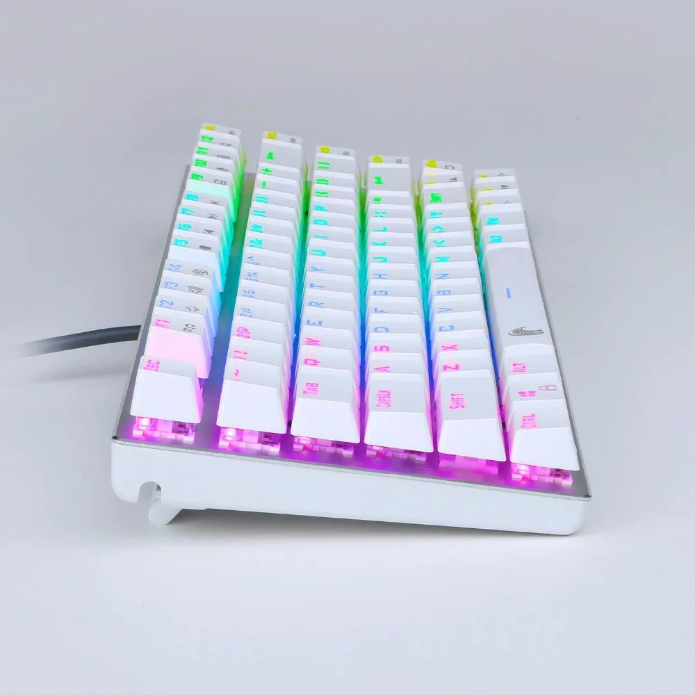Водонепроницаемая Механическая игровая клавиатура с RGB светодиодный светкой 81