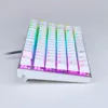 Petit clavier mécanique de jeu Z88, rétro-éclairage RGB LED, étanche, 81 touches, Anti-fantôme, interrupteurs bleus, blanc, à monter soi-même ► Photo 3/6