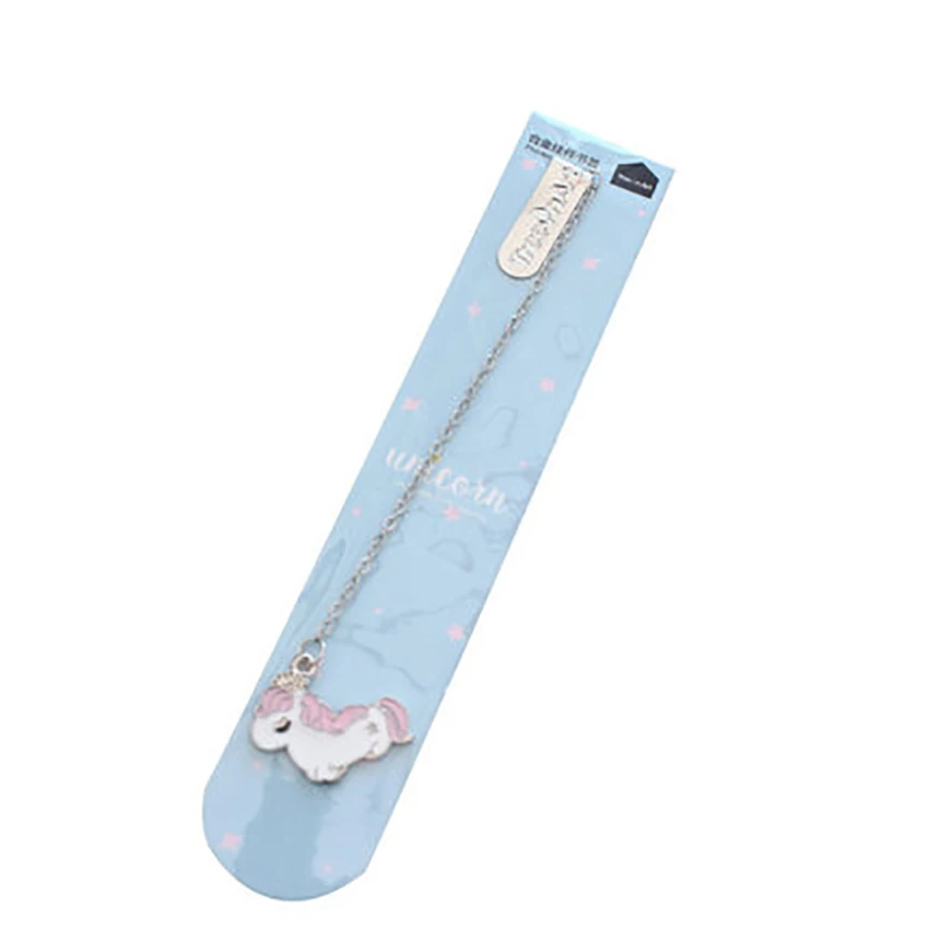 

1PC Metal Pendant Bookmark Cute Kawaii Book Markers Page Holder for Kids Students Reading Pendant Bookmark Clip