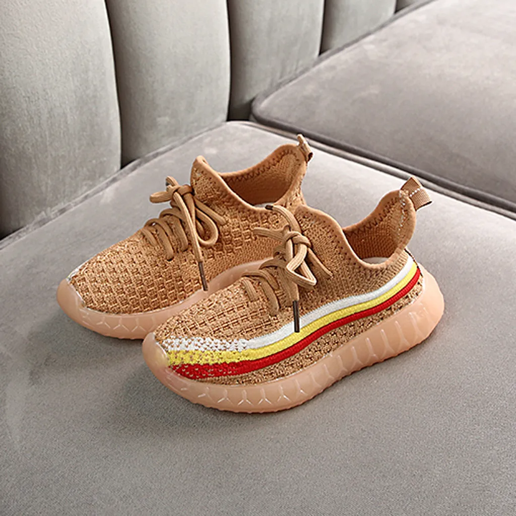 Cute Toddler's Leisure Flsorescence Casual Shoes Breathable Children's Mesh Sneaker Ifant Toddler Newborn Outfits Set Hot Sale