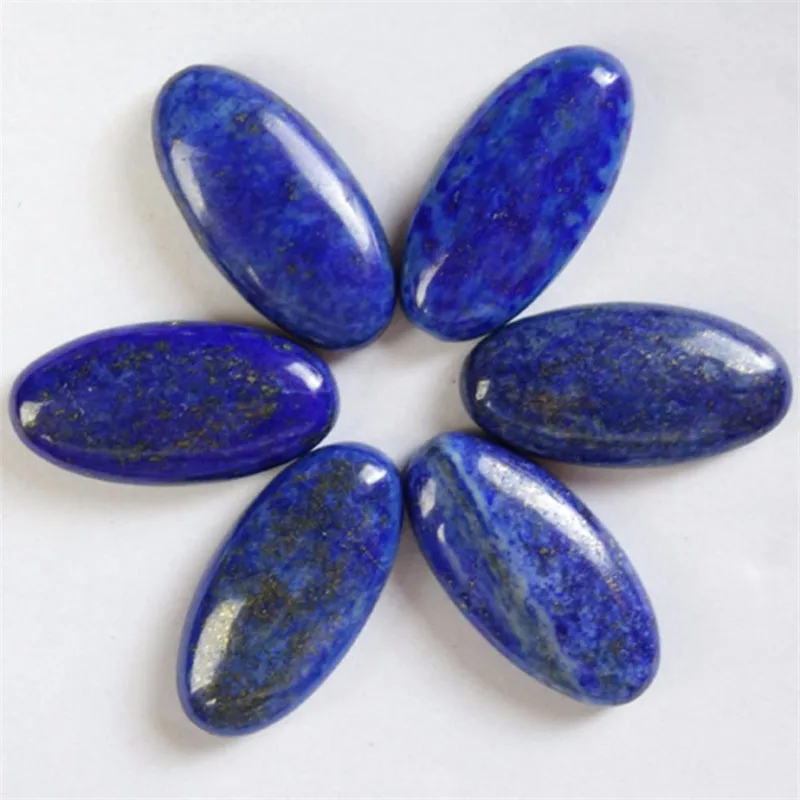 

(8 pieces/lot) Wholesale Natural Lapis Lazuli CAB Cabochon 30x15x7mm Free Shipping Fashion Jewelry D529