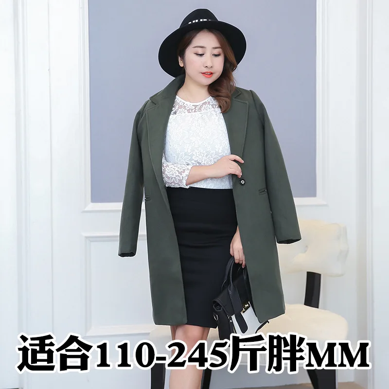 TUHAO 2018 Woman Wool Coat Spring Winter Jacket Plus Size 8XL 9XL Women Woolen Long Coats Office Lady Jackets Elegant Blend YN19