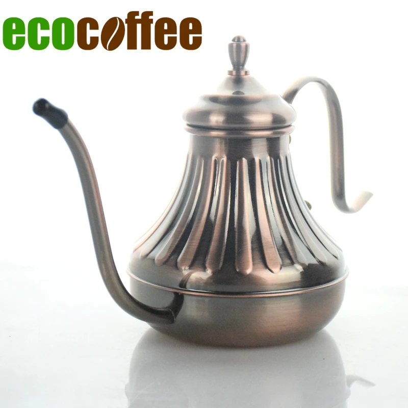 

2018 New Ecocoffee 304 Stainless Steel Long Spout Coffee Kettle Kitchen Hand Punch Drip Pour Over Coffee Pot CIQ hot sale