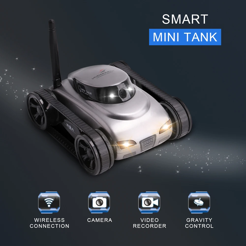 

New Smart Mini Tank APP Wifi Remote Control Car with Camera Best Toy Gift for Children Boys