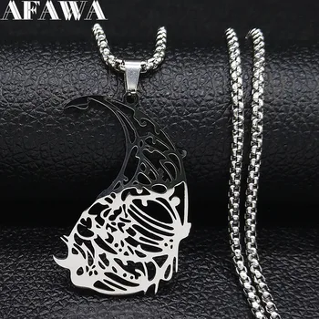 

Stainless Steel Perse Parsi Farsi Love Necklaces Women Silver Color Farvahar Statement Necklace Jewelry bijoux femme N19162
