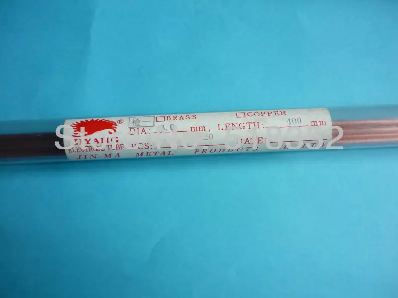 

3.0mmx400mm Ziyang Copper Electrode Tube for EDM Drilling Machines Single Hole