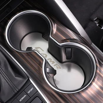 

For Camry 2018 8TH Car Central control tank Cup Holder protection pad Trim Cover Sticker Mat Strips auto Styling accessories