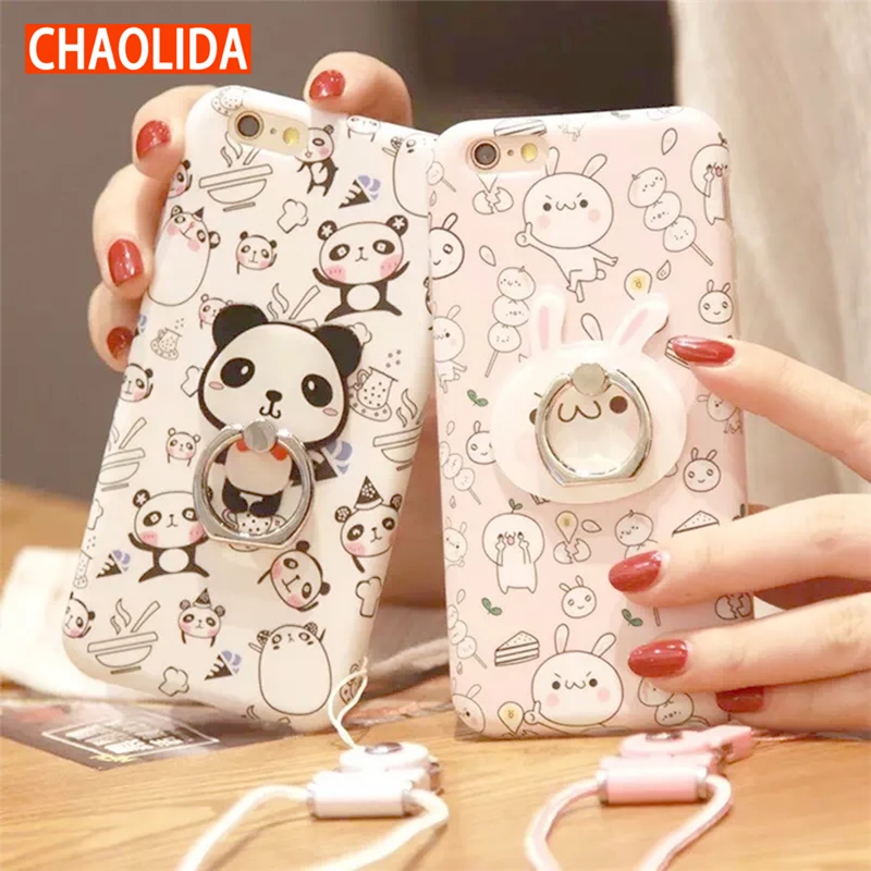 CHAOLIDA Cheap Mobile Phone Case for IPhone 6 6S Silicone Soft TPU Cover Fundas 7 8 Plus X Finger Holder |