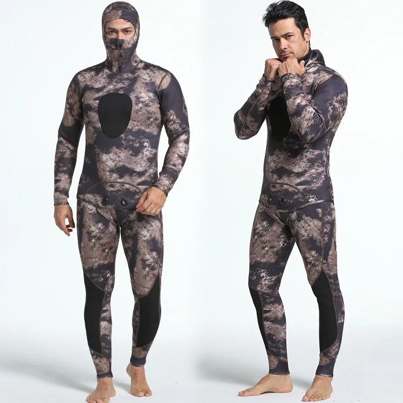 

3mm Neoprene New camouflage diving wetsuit men's 2 pieces diving wetsuit spearfishing diving suit