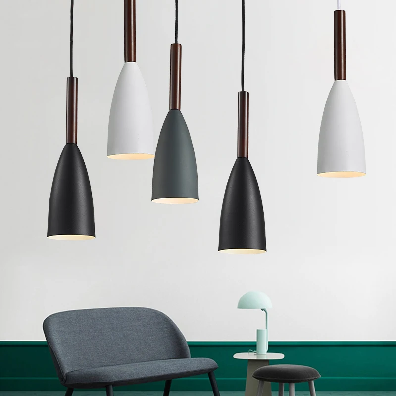 DX modern pendant light for dinning room hanglamp Chinese Nordic creative minimalist lights bar | Лампы и освещение