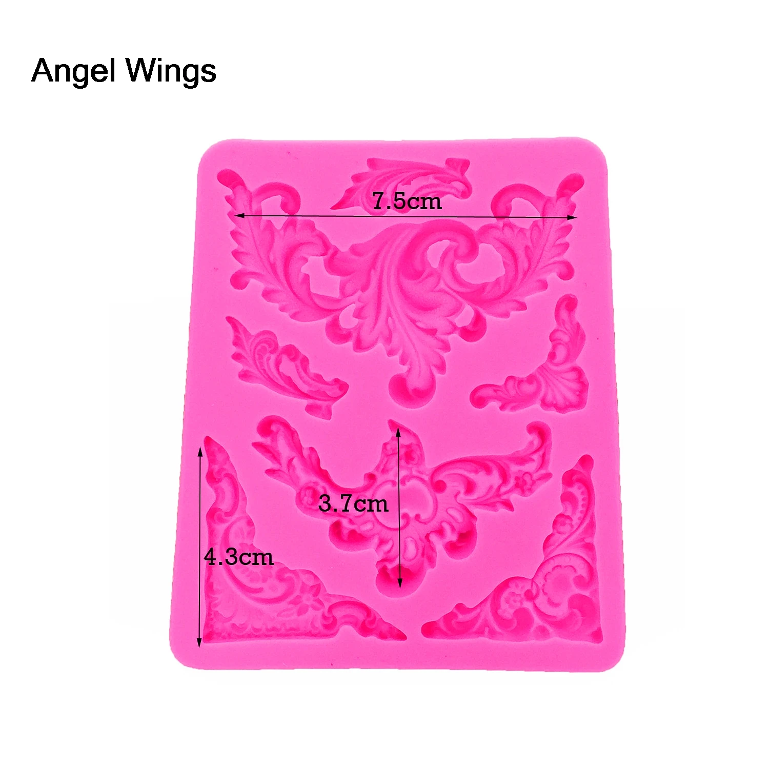 Angel Wings пищевая 3D форма для помадки силиконовая торта кружевная полимерной глины