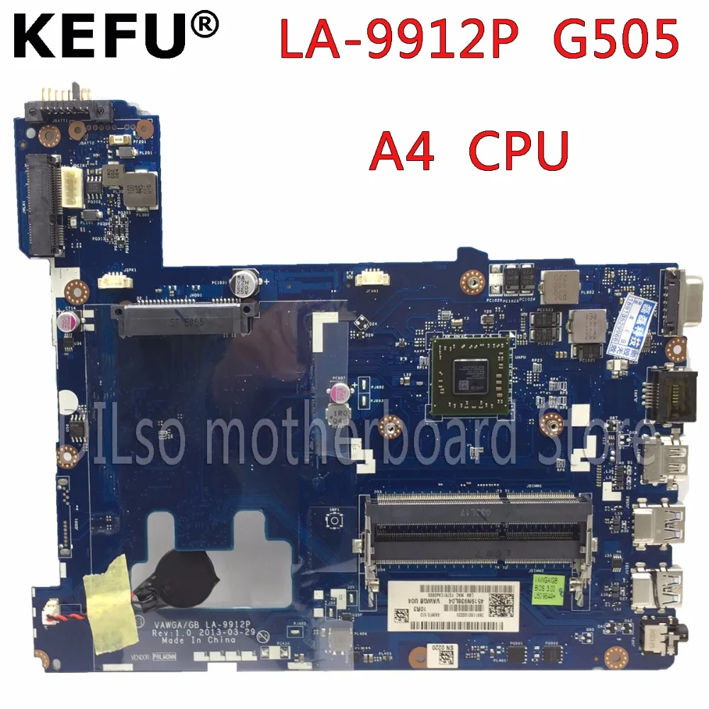 KEFU LA-9912P материнская плата для ноутбука lenovo ideapad g505 LA-9912P материнская плата для ноутбука A4 cpu тестовая материнская плата