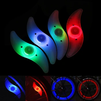 

1PC Red Blue Green Rainbow Bicycle Bike Lamp LED Tyre Tire Valve Caps Wheel spokes Cycling Lanterns For Bicycle Accessories