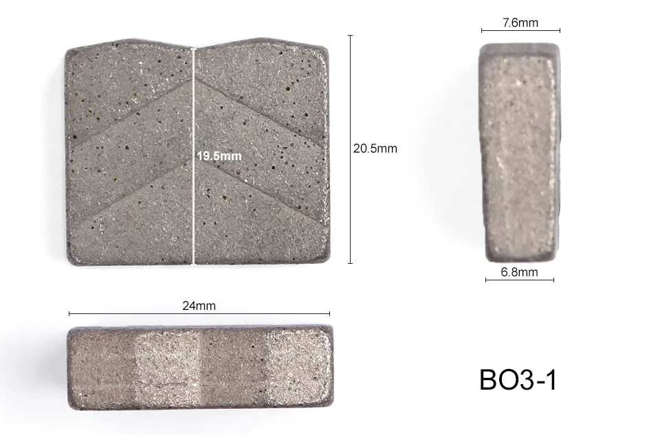 Z-LION 24 шт. алмазные пильные диски сегменты для абразивного шлифования гранита мрамора режущие Прорезыватели алмазные пильные диски сегменты
