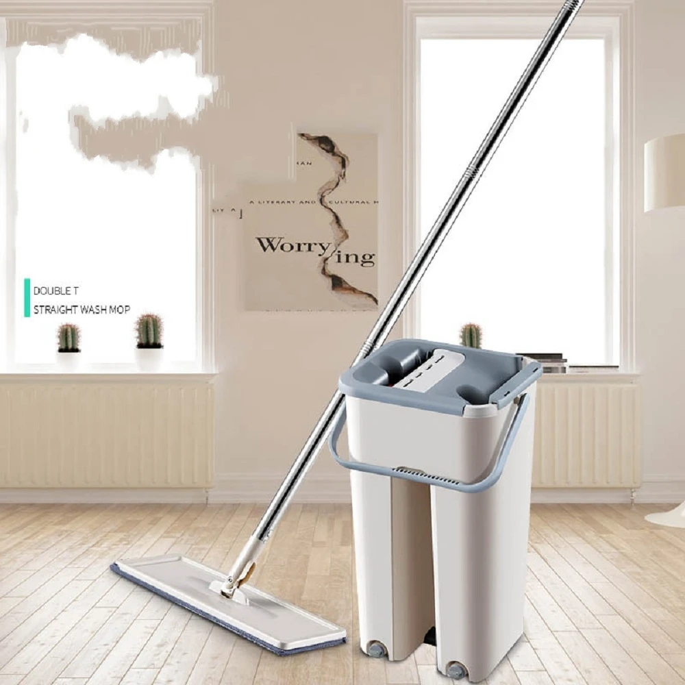 

Magic Automatic Spin Mop 360 Degree Hand Free Washing Ultrafine Fiber Cleaning Cloth Home Kitchen Wooden Floor Lazy Fellow Mops