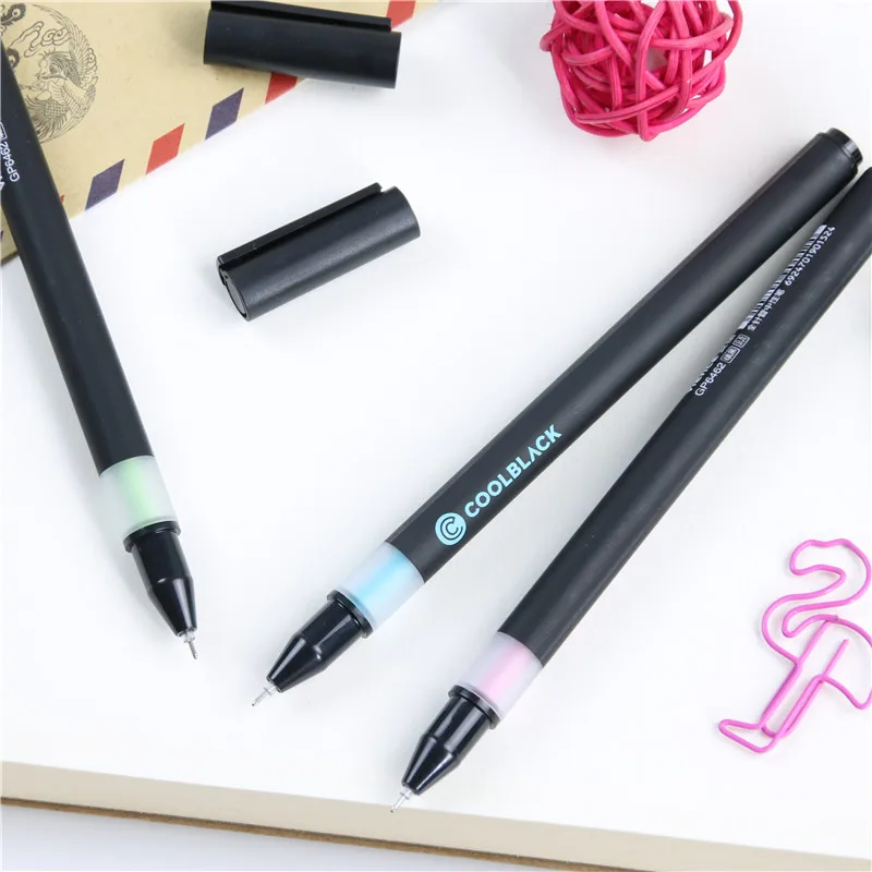 1 шт. крутая Черная гелевая ручка подпись ручка Escolar Papelaria школьные офисные принадлежности рекламный подарок