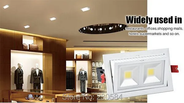 

30w 40w 50w 60w COB commercial and office lighting high power recessed down light adjustable