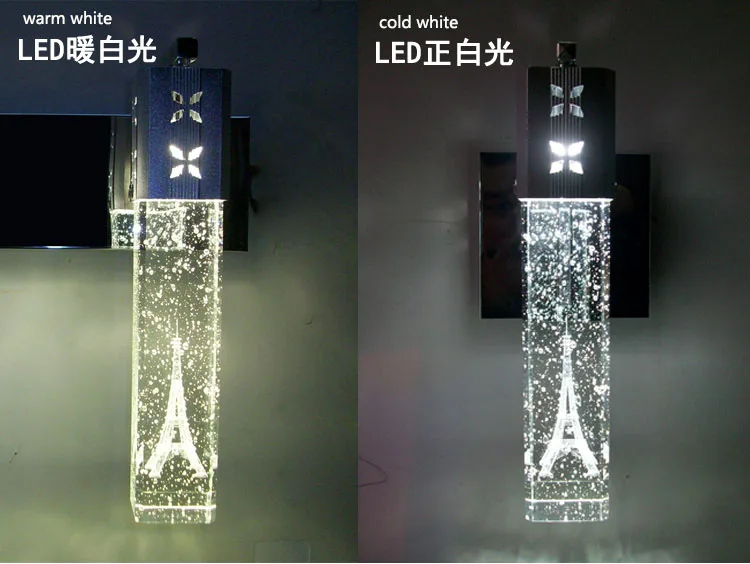 

Free ship modern Wall Lamp K9 bulb Crystal Sconce Hotel Bedroom Stairs Home Indoor Decoration Fixtures